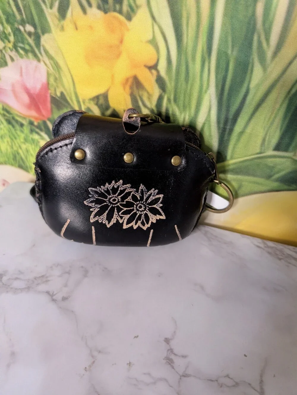 Leather Hand Wrist Bear Small Bag